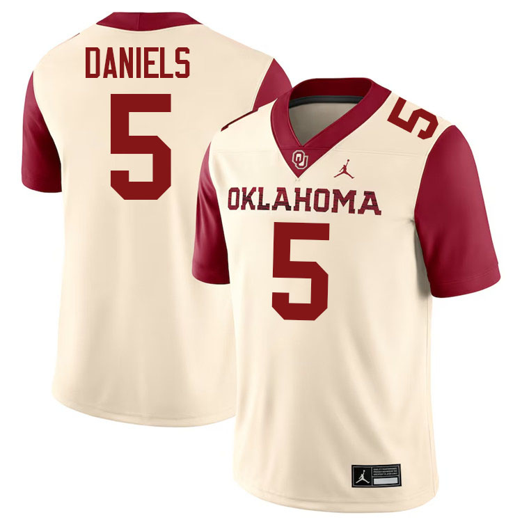 Kendal Daniels Oklahoma Sooners Jersey,Oklahoma Sooners Football Uniforms,Jersey-Cream